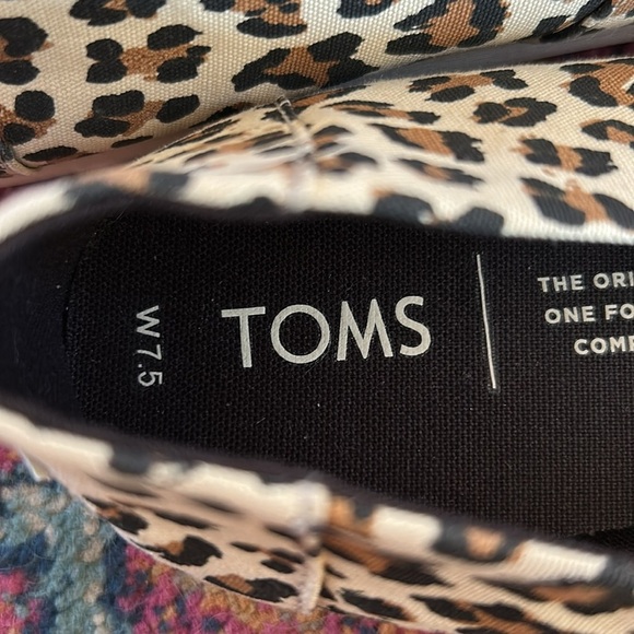 Toms | Women’s cream/black/brown Alpargata Animal Print Casual Slip-On Shoes 7.5 - Picture 15 of 15
